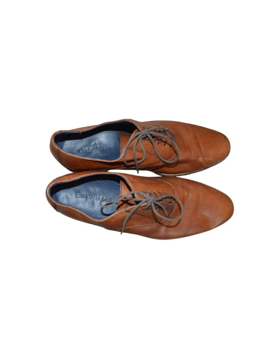 Cole Haan Plain Toe Derby Shoes Men Size 9.5 Nike Air Technology Soles Gentleman